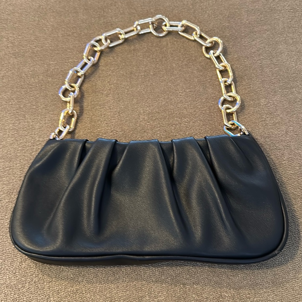 A New Day Black Chain Link Clutch Purse Bag Small (BB)